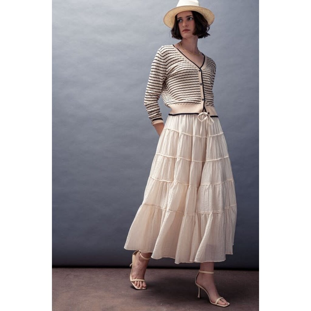 Trend Notes Trend Notes Tiered Cotton Maxi Skirt