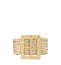 Icco Accessories Metal Hammered Square Straw Belt