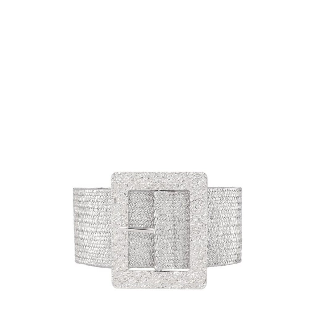 Icco Accessories Icco Metal Hammered Square Straw Belt