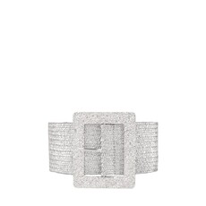 Icco Accessories Icco Metal Hammered Square Straw Belt