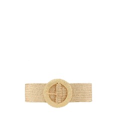 Icco Accessories Icco Metal Hammered Round Buckle Elastic Belt