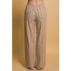 Love Tree Love Tree Stripe Drawstring Linen Pants