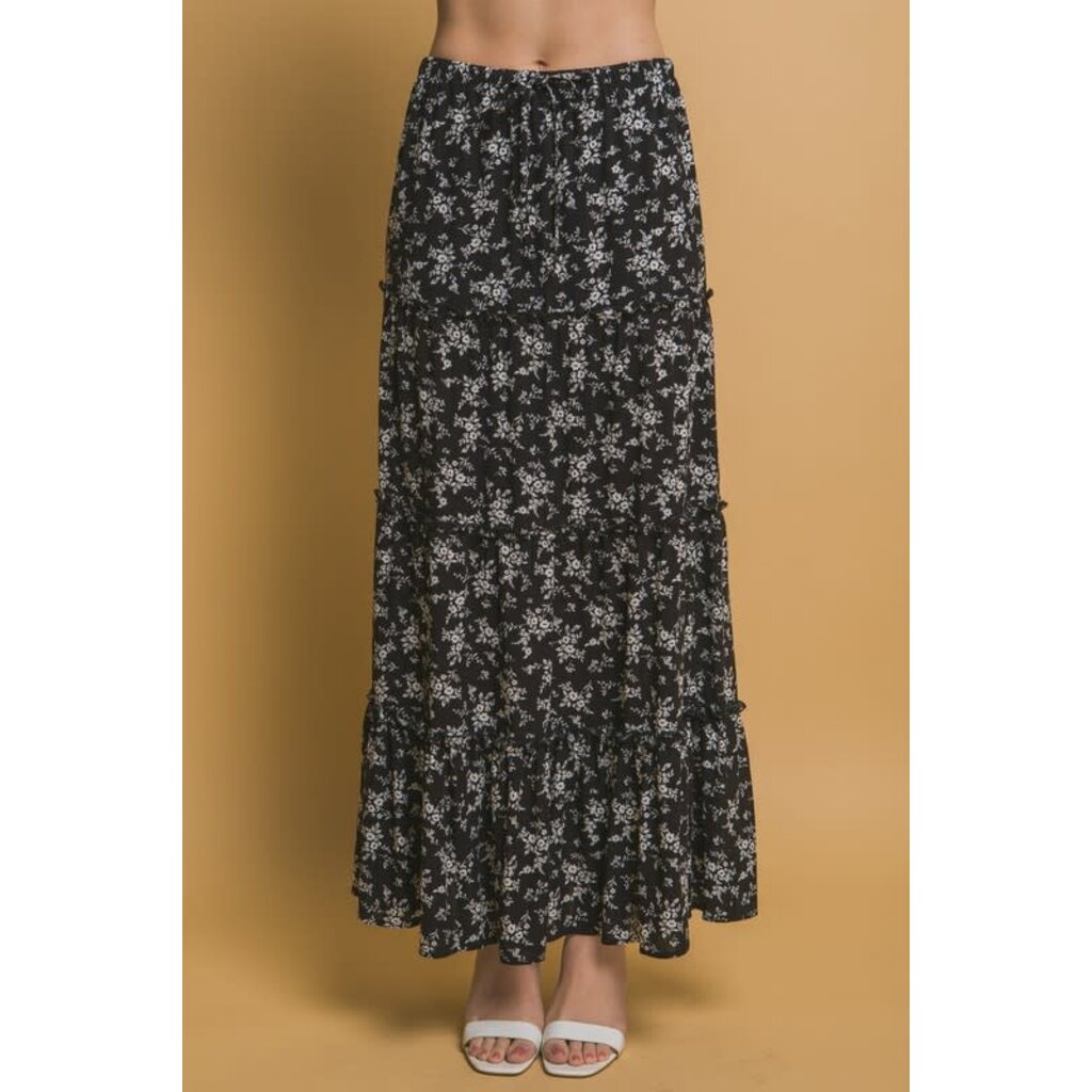 Love Tree Love Tree Floral Printed Maxi Skirt