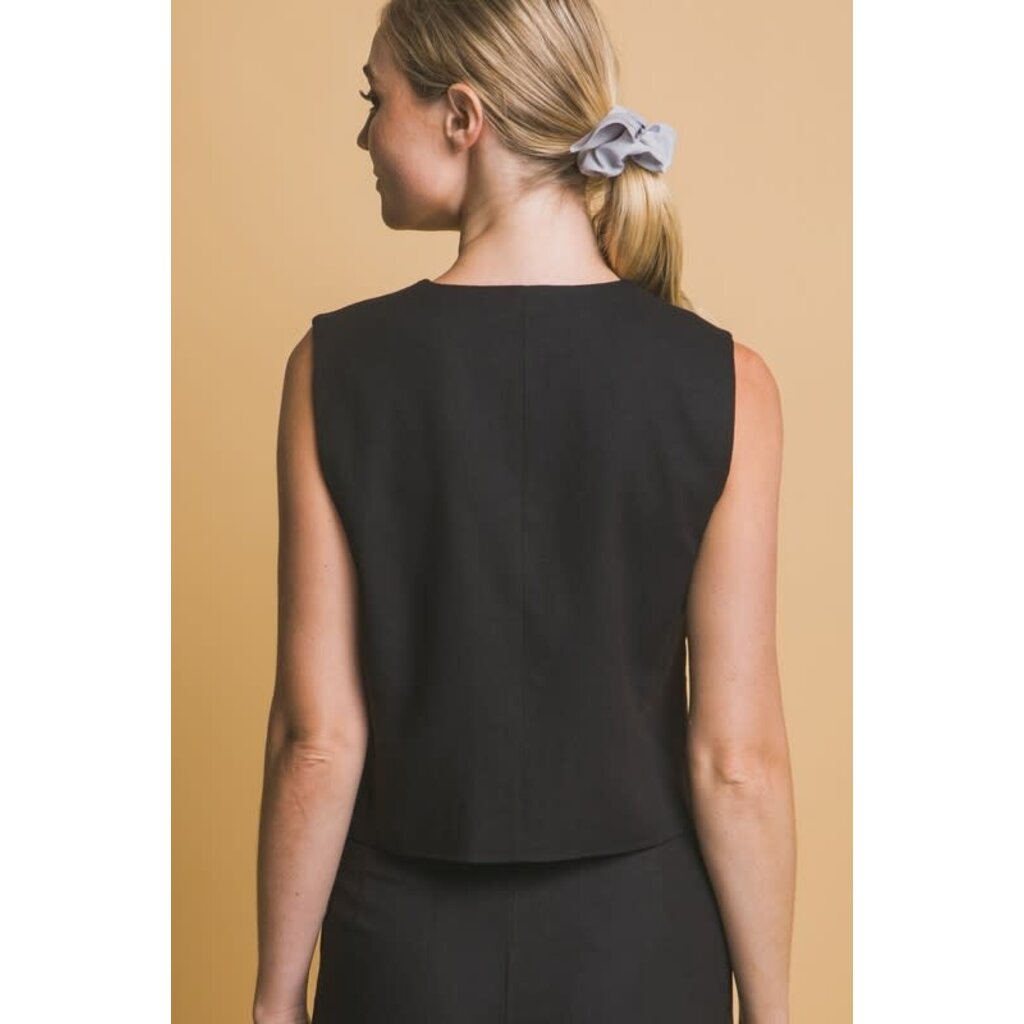 Love Tree Love Tree Linen V Neck Vest