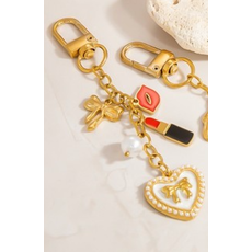 Swan Madchen Swan Madchen Pearl and Stainless Steel Charms Bag Chain