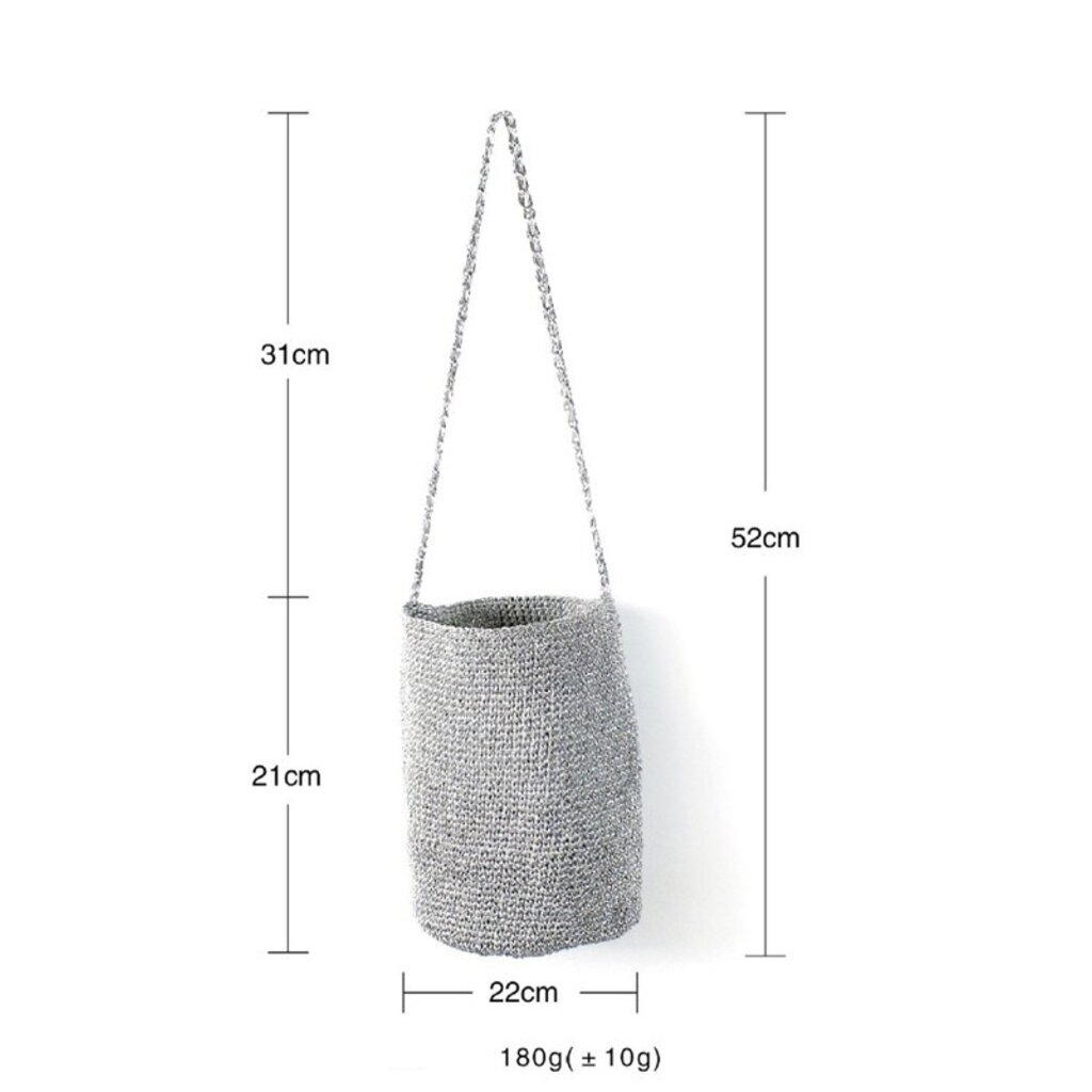 Swan Madchen Swan Madchen Woven Shimmer Bucket Bag