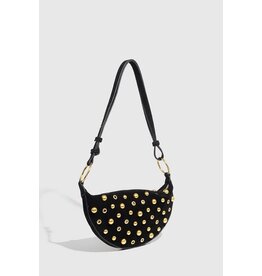 Swan Madchen Metal Studded Shoulder Bag