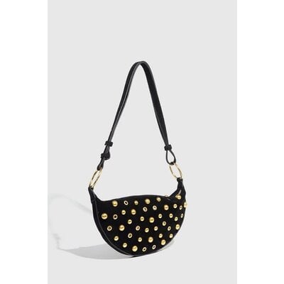 Swan Madchen Metal Studded Shoulder Bag