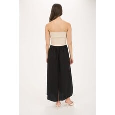 Blu Pepper Blu Pepper Strapless Fold Over Midi Dress