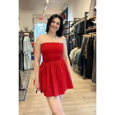 HYFVE Strapless Flowy Mini Dress
