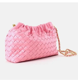 Pretty Persuasions Woven Crossbody with Chain Strap