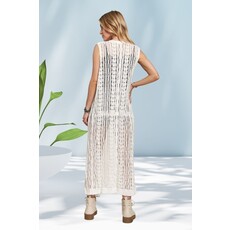 Adora Adora Sleeveless Crochet Cardigan