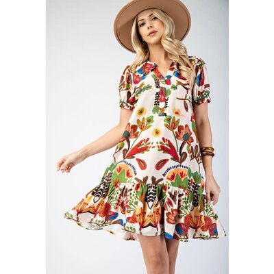 Gigio Peter Pan Collar Mini Dress