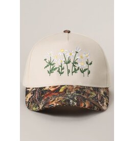 Fashion City Daisy Bloom Embroidered Cap