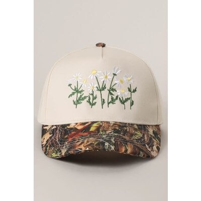 Fashion City Daisy Bloom Embroidered Cap