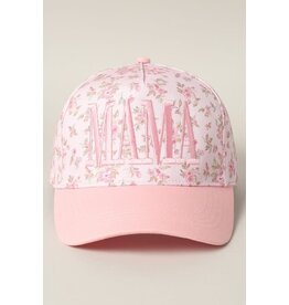 Fashion City Mama Embroidered Flower Pattern Hat