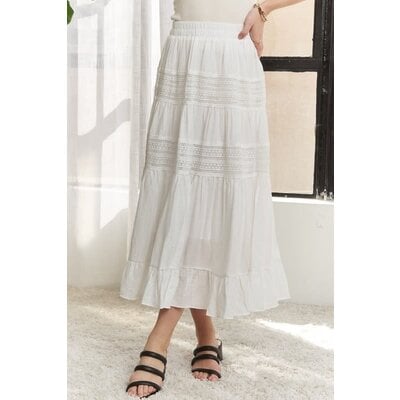 Adora Midi Length Tiered Skirt