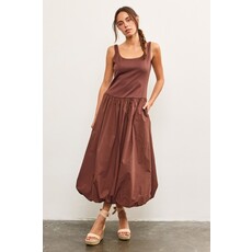 Mustard Seed Mustard Seed Balloon Hem Sleeveless Midi Dress
