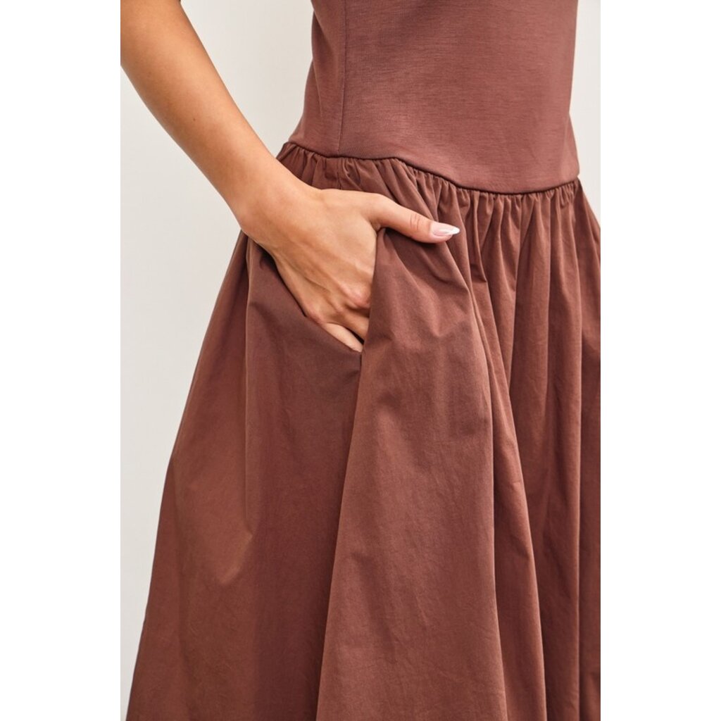 Mustard Seed Mustard Seed Balloon Hem Sleeveless Midi Dress