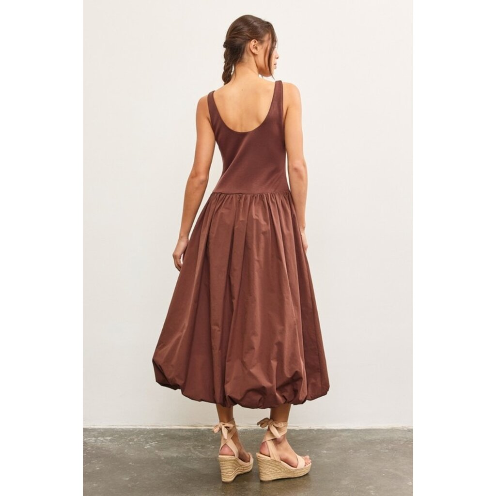 Mustard Seed Mustard Seed Balloon Hem Sleeveless Midi Dress