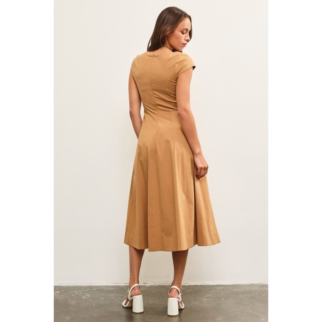 Mustard Seed Mustard Seed Square Neck Cap Sleeve A Line Dress