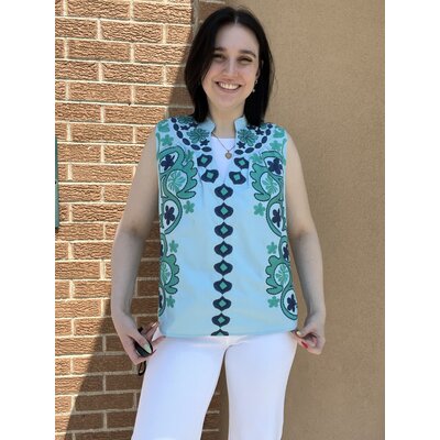 THML Patterned Sleeveless Blouse