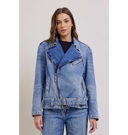 Hidden Relaxed Biker Jacket