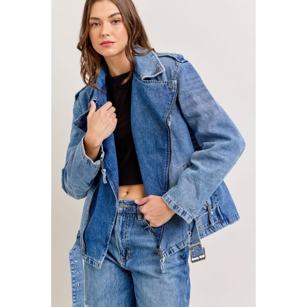 Hidden Hidden Relaxed Biker Jacket