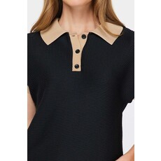 Current Air Current Air Polo Dolman Sleeve Pleated Top