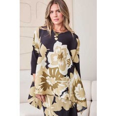 Current Air Current Air Floral Printed Dolman Sleeve Top