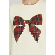 She + Sky She + Sky Christmas Plaid Bow Knit Top