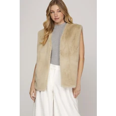 She + Sky She + Sky Faux Fur Oversized Vest