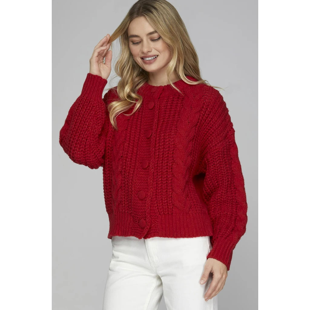 She + Sky She + Sky Cable Knit Sweater Cardigan