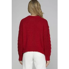 She + Sky She + Sky Cable Knit Sweater Cardigan