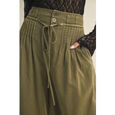 Mustard Seed Mustard Seed Pintuck Wide Leg Pants