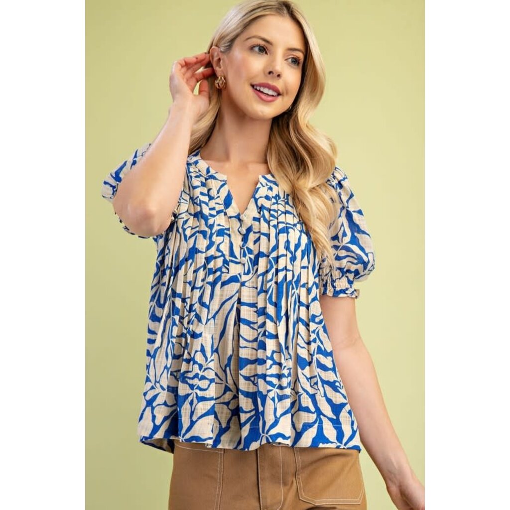 Gigio Gigio Printed Short Sleeve Blouse
