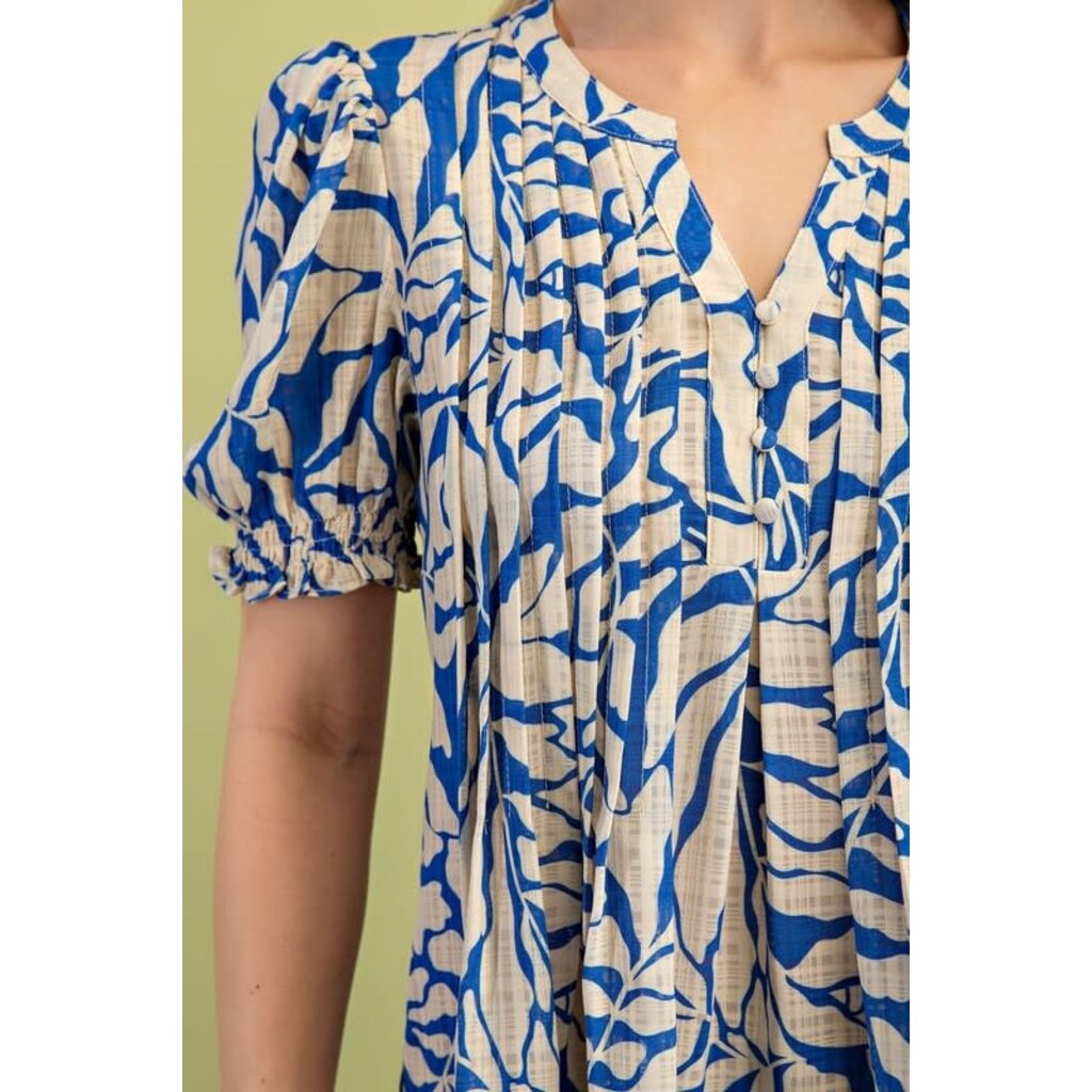 Gigio Gigio Printed Short Sleeve Blouse
