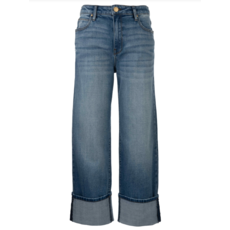 KUT Kut Sienna High Rise Straight Leg Roll Up Jean
