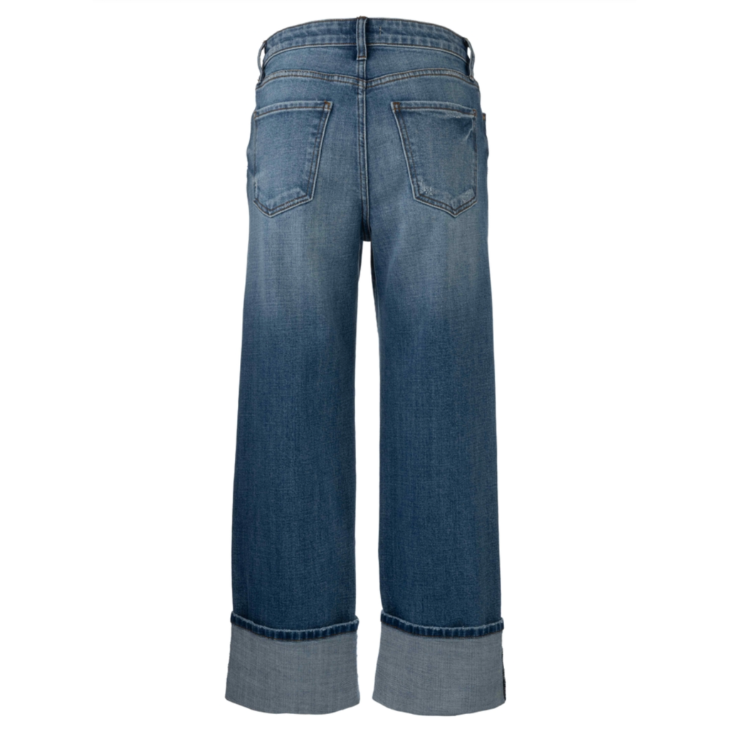 KUT Kut Sienna High Rise Straight Leg Roll Up Jean