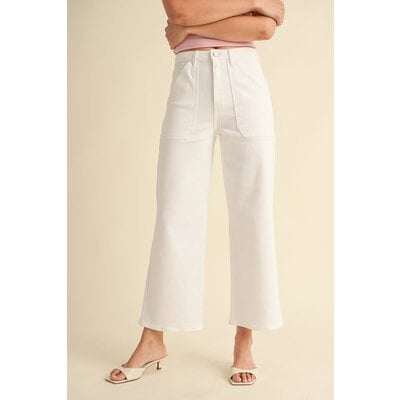 Just Black Denim High Rise Cargo Pocket Wide Leg Pant