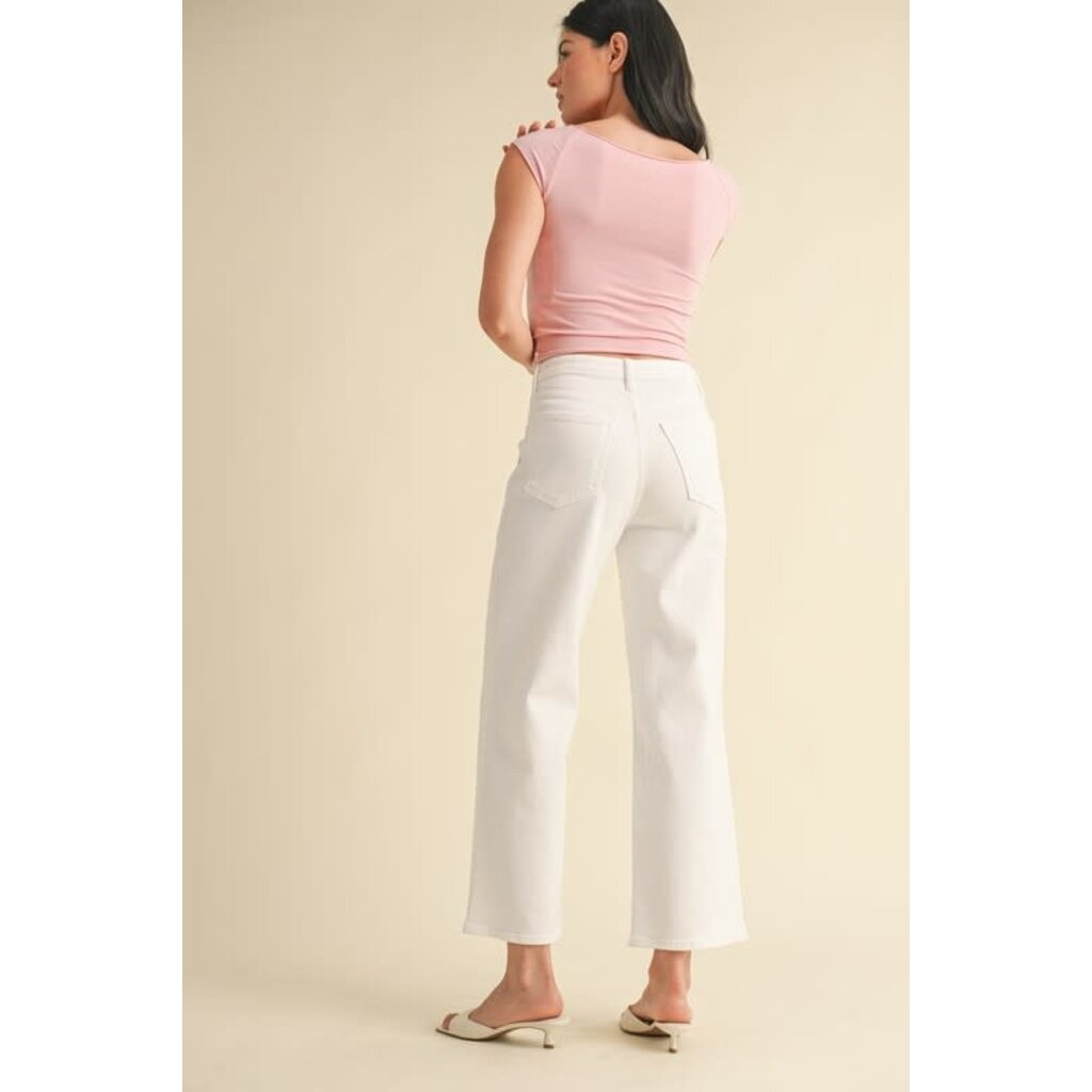 Just Black Denim Just Black Denim High Rise Cargo Pocket Wide Leg Pant