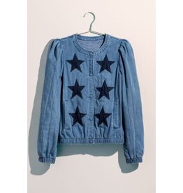 the beautiful Starlight Statement Quilted Denim Jacket