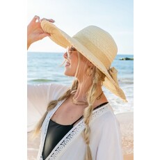 Aili's Corner Aili's Corner Scallop Edge Bow Accent Sunhat