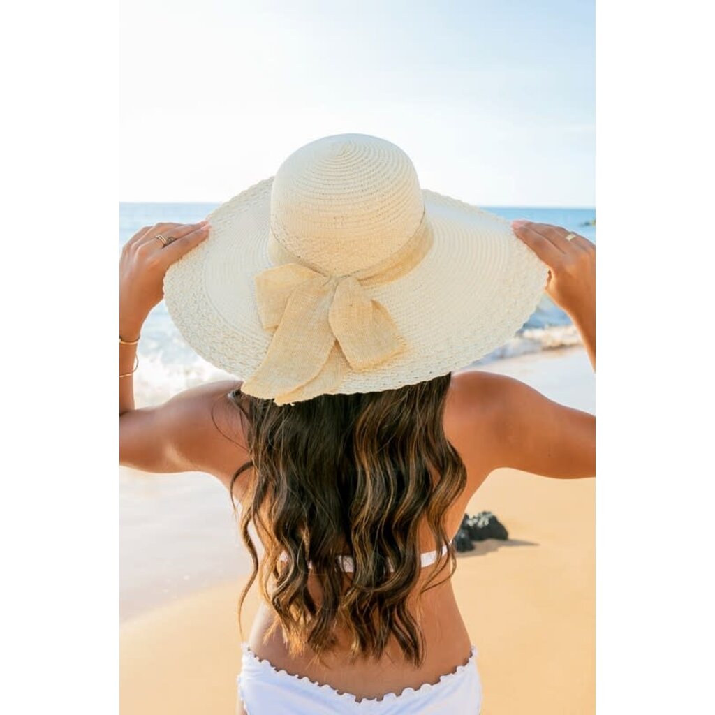 Aili's Corner Aili's Corner Scallop Edge Bow Accent Sunhat
