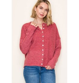 Staccato Crew Neck Cardigan Sweater