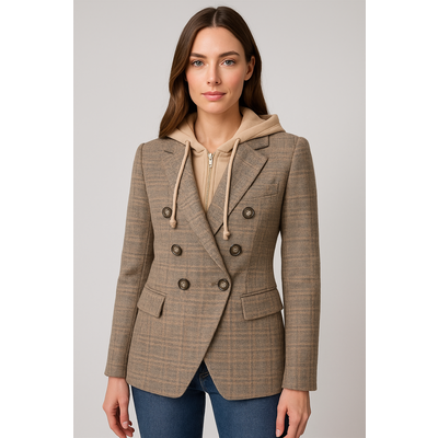 Fate Hooded Inner Layer Detail Blazer