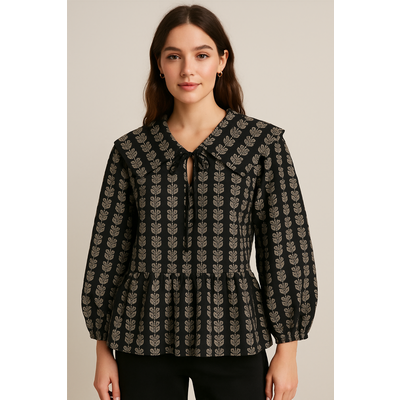 Fate Oversized Peplum Hem Blouse