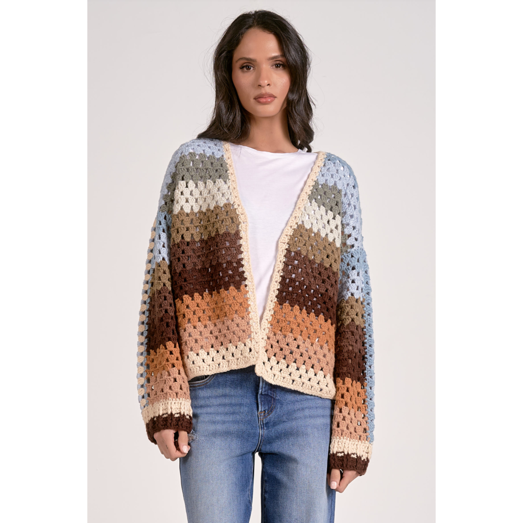 Elan Elan Multi Stripe Sweater