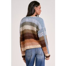 Elan Elan Multi Stripe Sweater