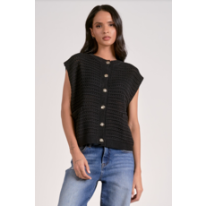 Elan Elan Textured Button Down Sweater